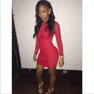 Red Long Sleeve Dress